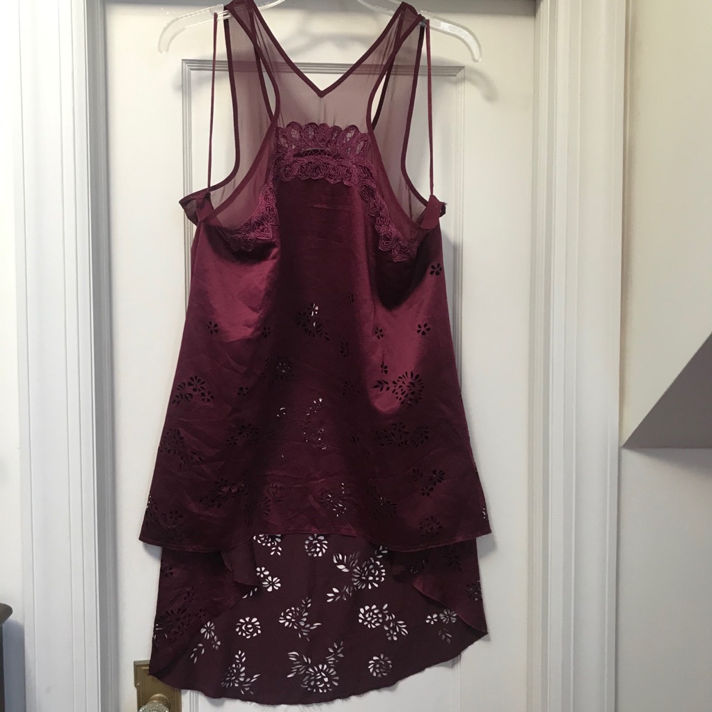 Free People Laser-Cut High Low Tunic Top